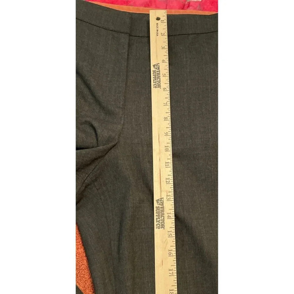 St John Women’s 12 Diana Wool Blend Dress Pants Wide Leg Pleated Gray High Rise - Picture 3 of 11
